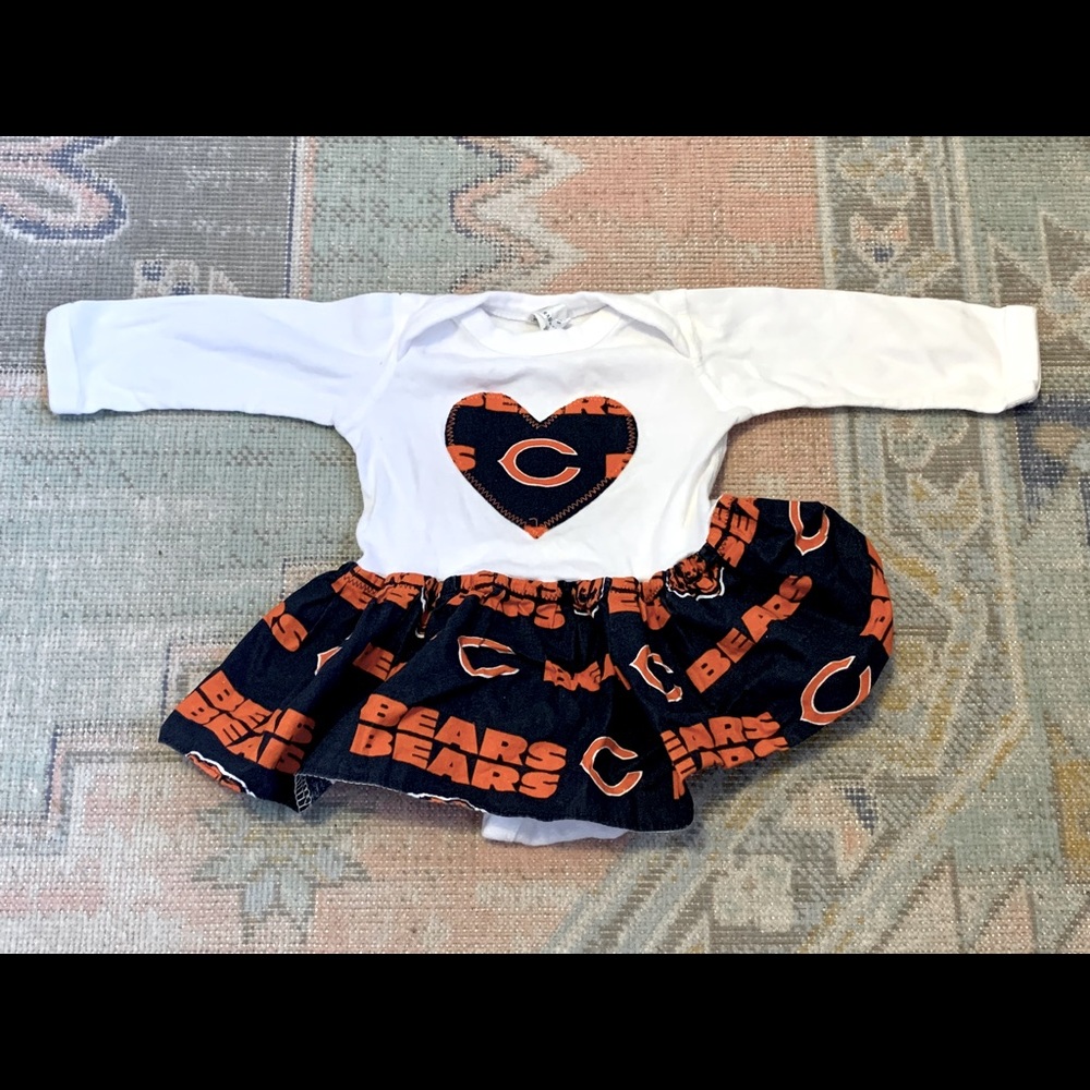 Baby Girl’s Chicago Bears Onesie Dress - Rabbit Skins